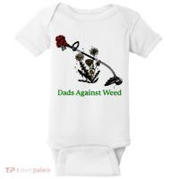 Dads Against Weed Funny Gardening Lawn Mowing Fathers Baby Bodysuit thumb 0