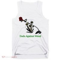Dads Against Weed Funny Gardening Lawn Mowing Fathers Tank Top thumb 0