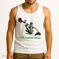Dads Against Weed Funny Gardening Lawn Mowing Fathers Tank Top thumb 3