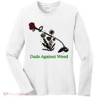 Dads Against Weed Funny Gardening Lawn Mowing Fathers Women's Long Sleeve Shirt thumb 0
