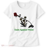 Dads Against Weed Funny Gardening Lawn Mowing Fathers Women's T-Shirt thumb 0