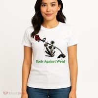 Dads Against Weed Funny Gardening Lawn Mowing Fathers Women's T-Shirt thumb 4