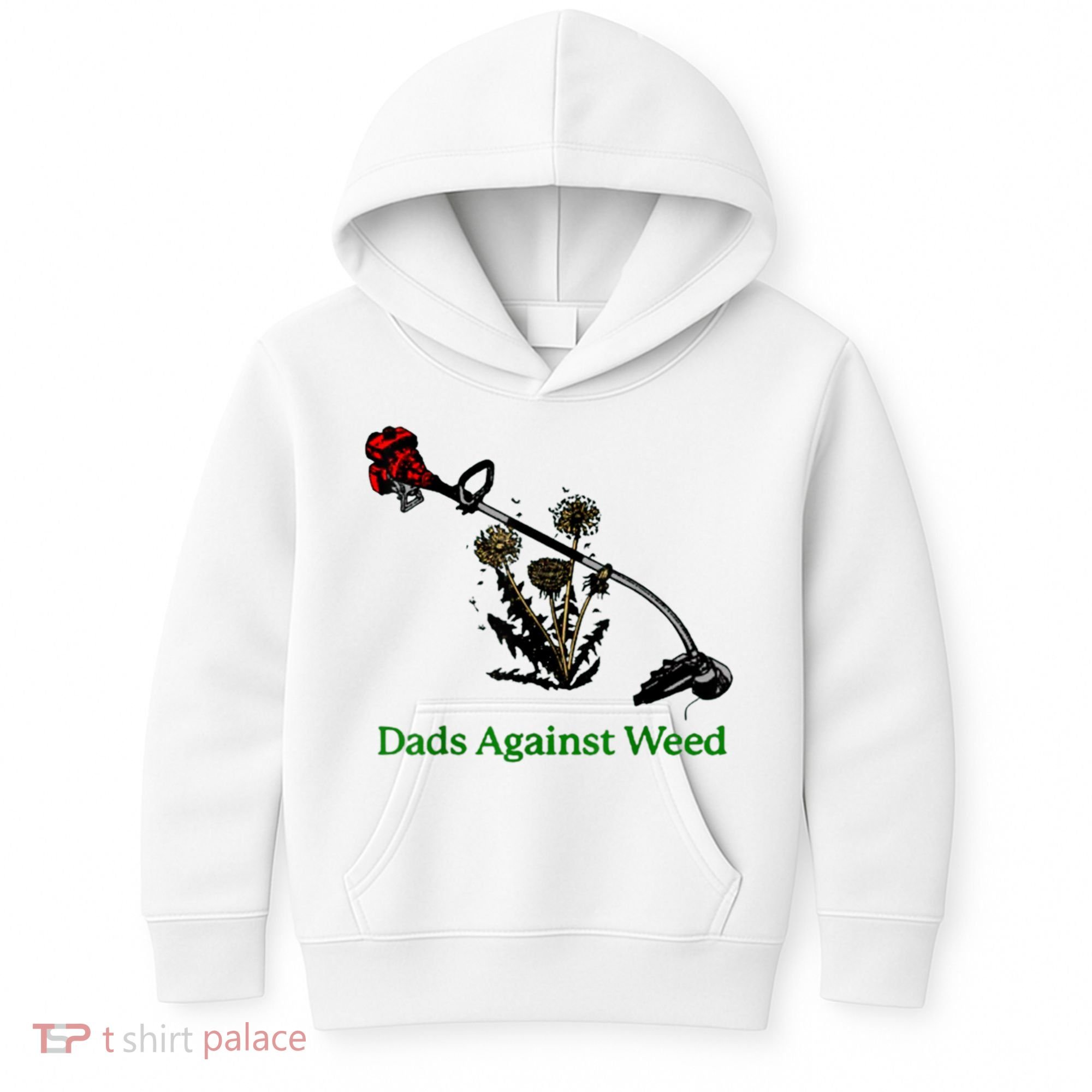Dads Against Weed Funny Gardening Lawn Mowing Fathers Kids Hoodie