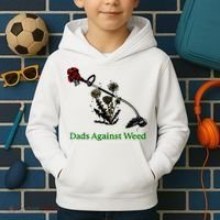 Dads Against Weed Funny Gardening Lawn Mowing Fathers Kids Hoodie thumb 2