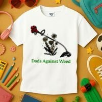 Dads Against Weed Funny Gardening Lawn Mowing Fathers Kids T-Shirt thumb 3