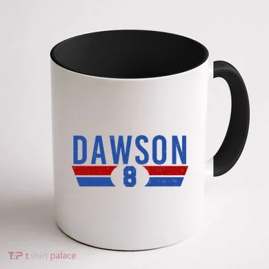 Dawson 8 Vintage Baseball Player Coffee Mug back