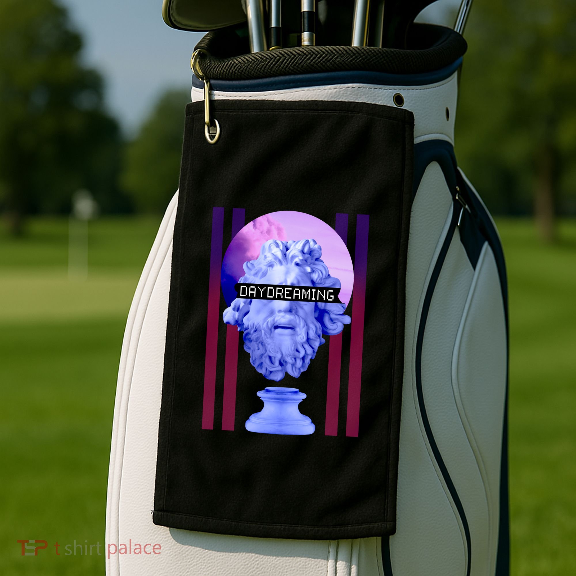 Day Dreaming Statue Golf Towel