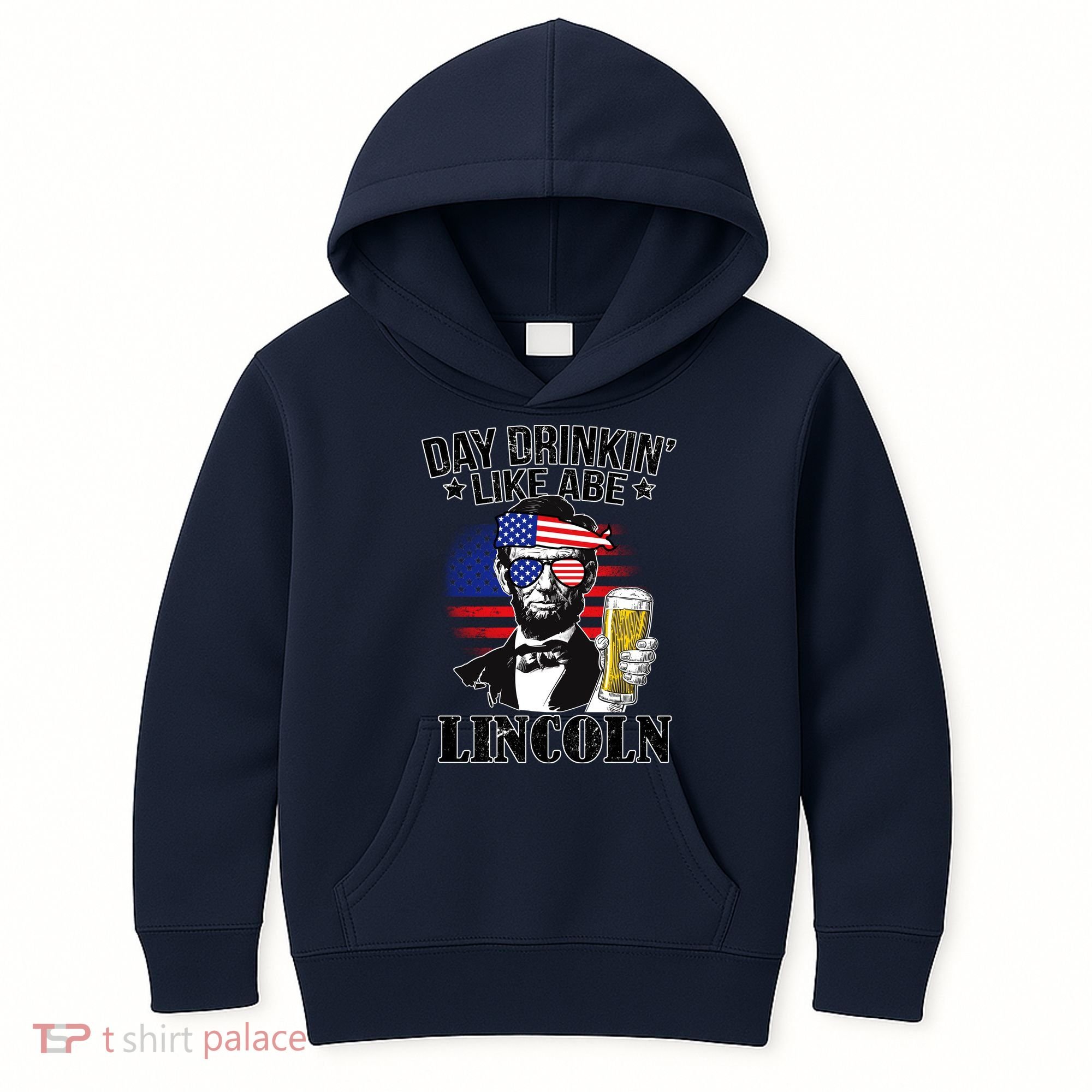 Day Drinkin' Like Abe Lincoln Kids Hoodie