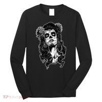 Day Of The Dead Beauty Skeleton Long Sleeve Shirt thumb 0