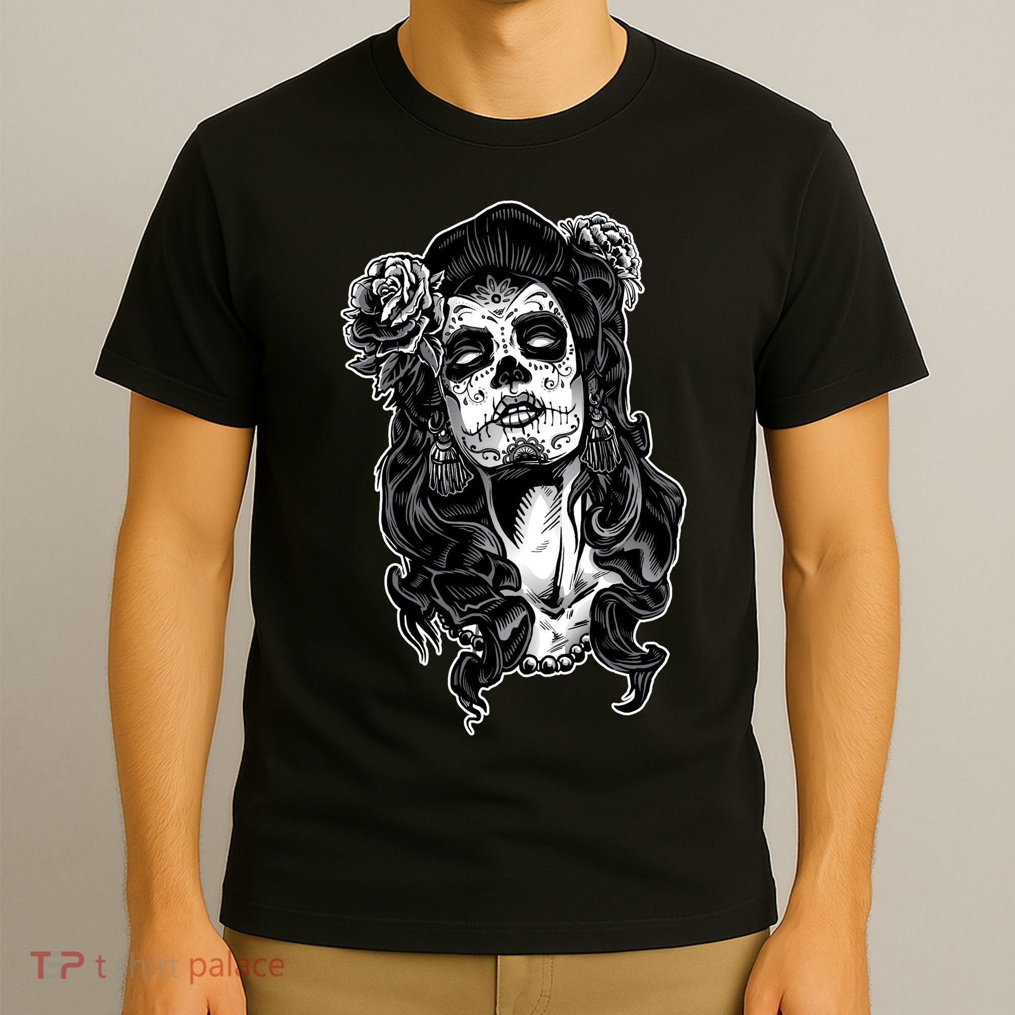 Day Of The Dead Beauty Skeleton T-Shirt