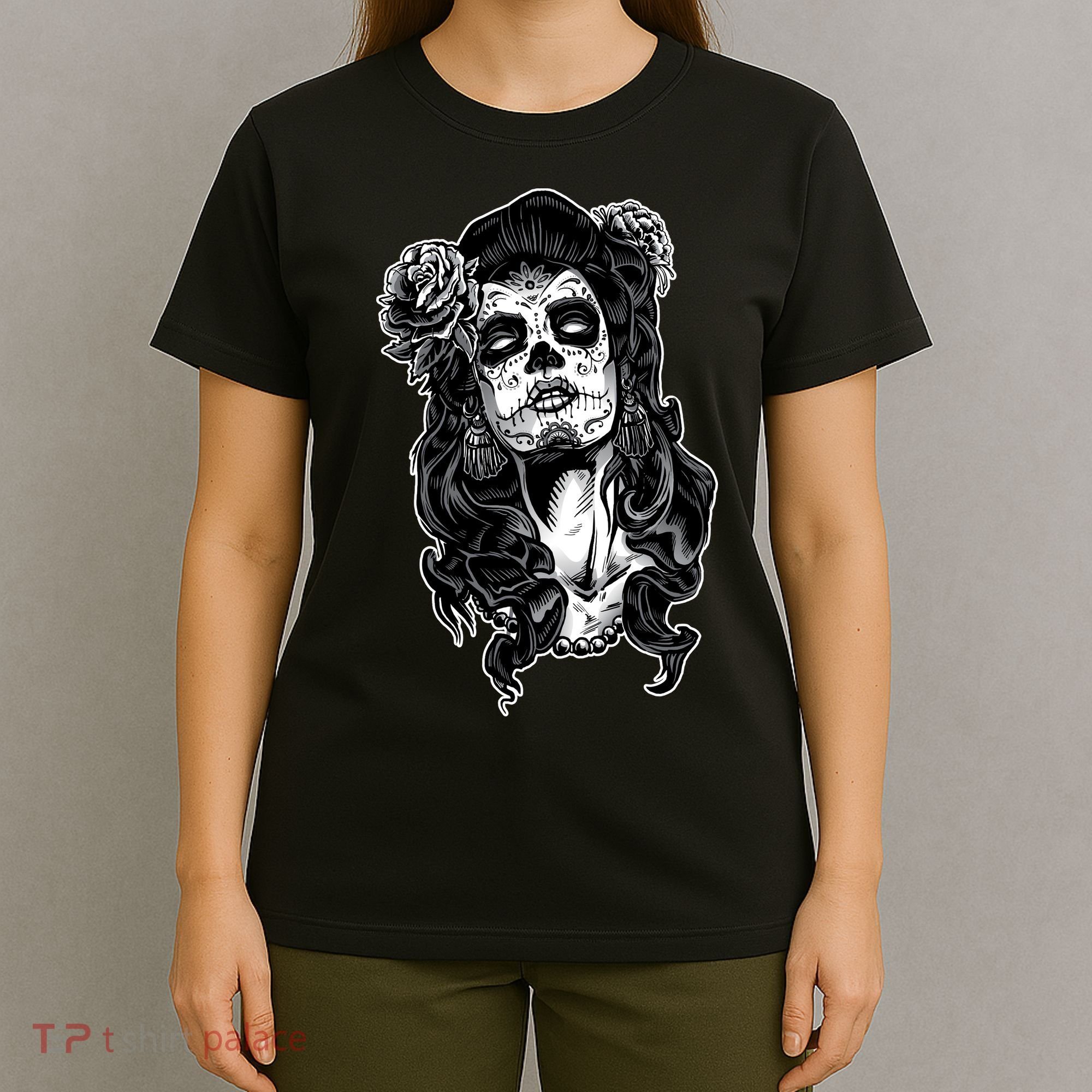 Day Of The Dead Beauty Skeleton T-Shirt