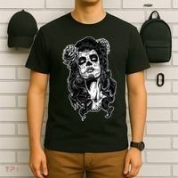 Day Of The Dead Beauty Skeleton T-Shirt thumb 6