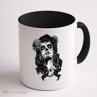 Day Of The Dead Beauty Skeleton Coffee Mug thumb 1