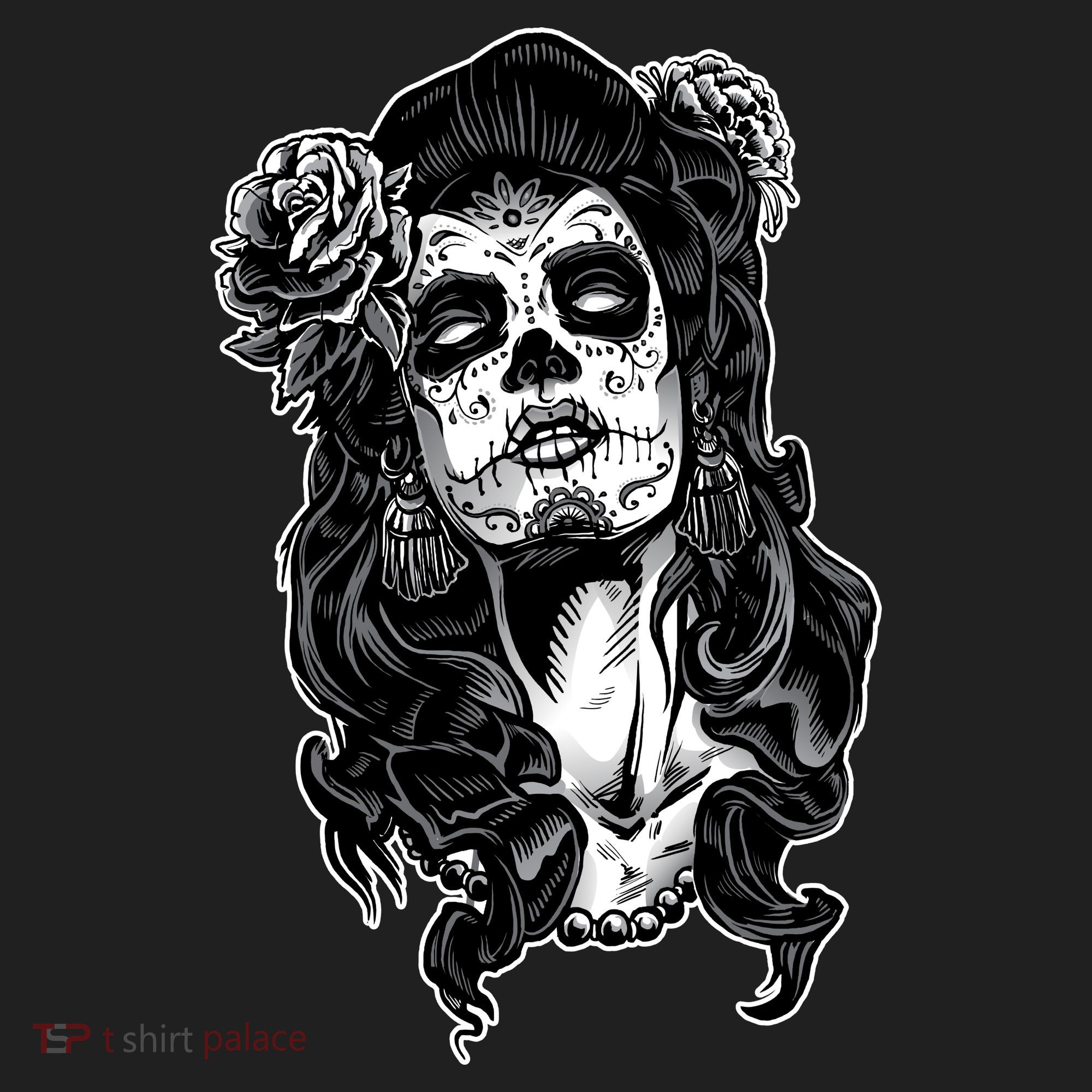 Day Of The Dead Beauty Skeleton Beanie