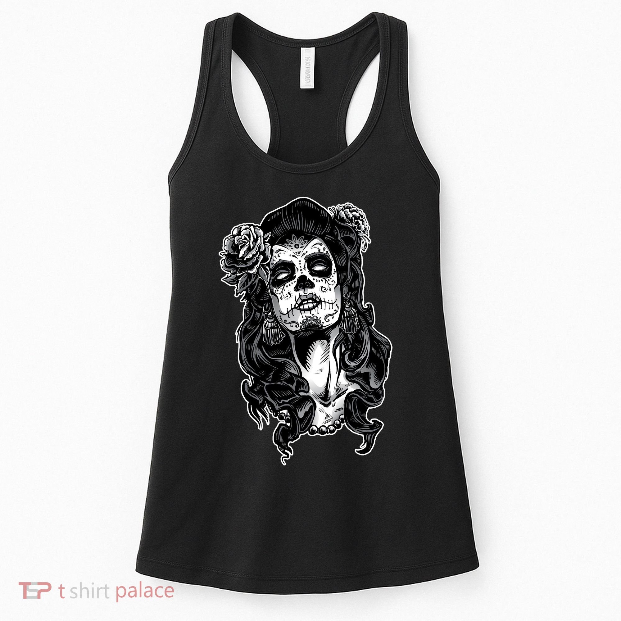 Day Of The Dead Beauty Skeleton Women's Tank Top