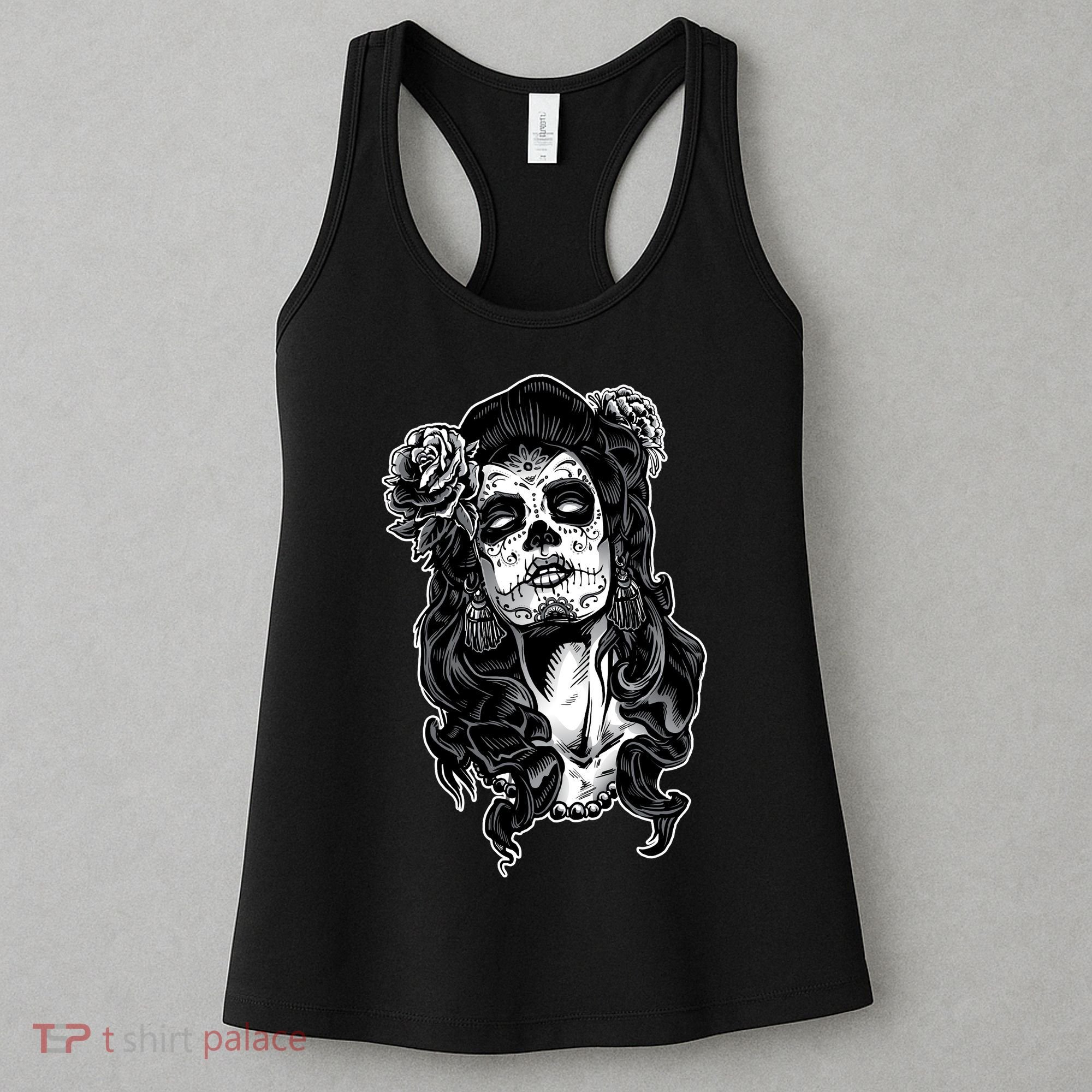 Day Of The Dead Beauty Skeleton Women's Tank Top