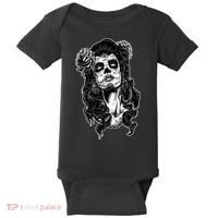 Day Of The Dead Beauty Skeleton Baby Bodysuit thumb 0