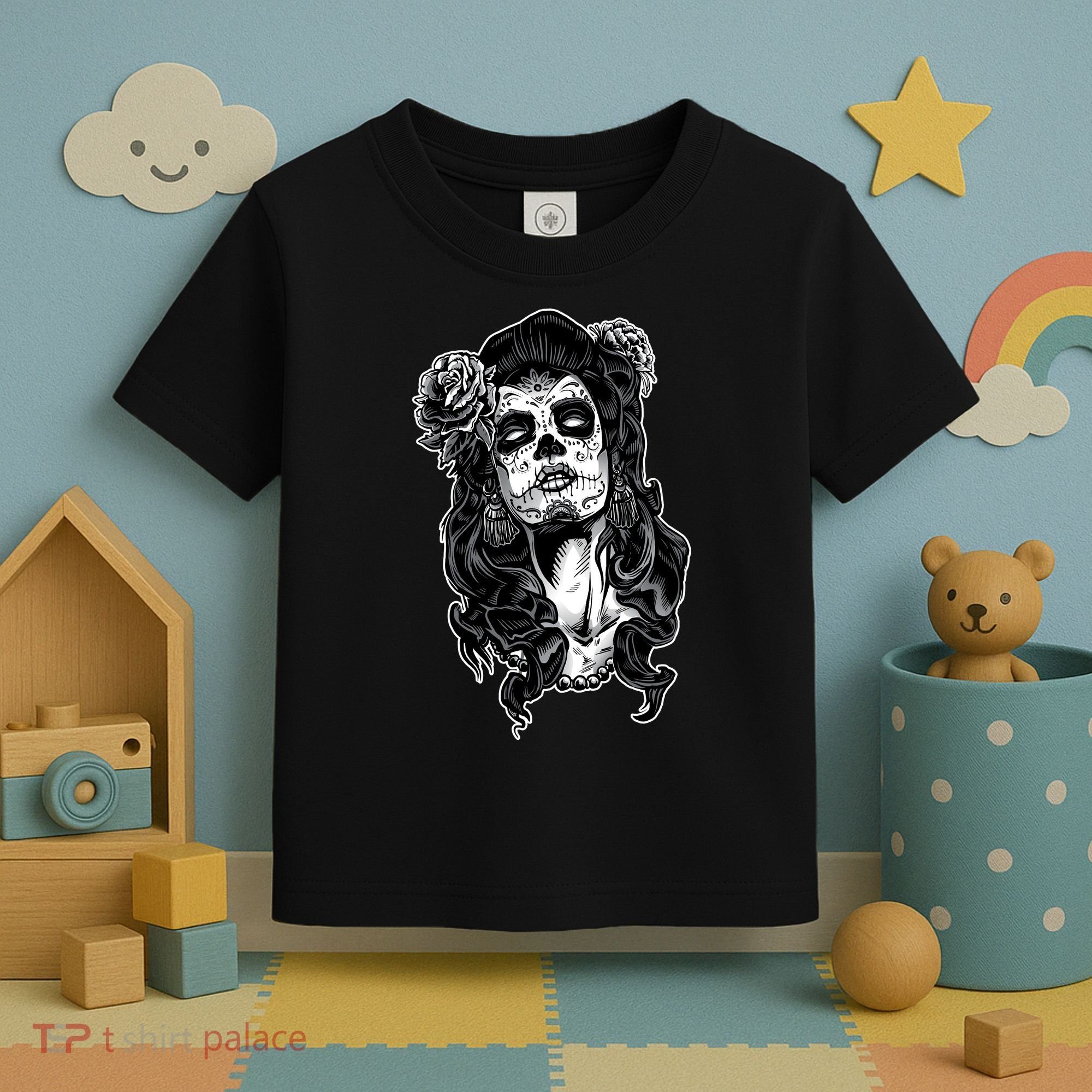 Day Of The Dead Beauty Skeleton Toddler T-Shirt