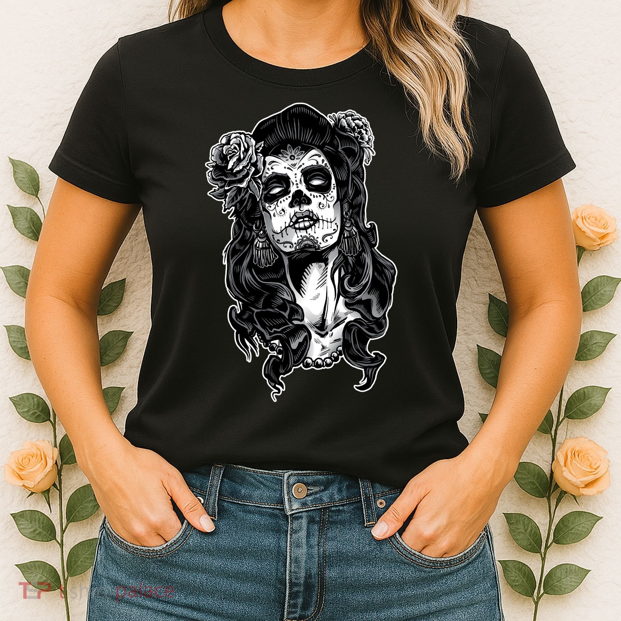 Day Of The Dead Beauty Skeleton Women's T-Shirt