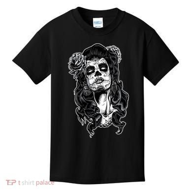 Day Of The Dead Beauty Skeleton Kids T-Shirt