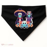 Day Of The Dead Dia De Los Muertos Quarantine USA-Made Doggie Bandana thumb 0
