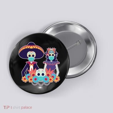 Day Of The Dead Dia De Los Muertos Quarantine Button