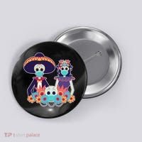 Day Of The Dead Dia De Los Muertos Quarantine Button thumb 0
