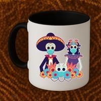 Day Of The Dead Dia De Los Muertos Quarantine Coffee Mug thumb 2