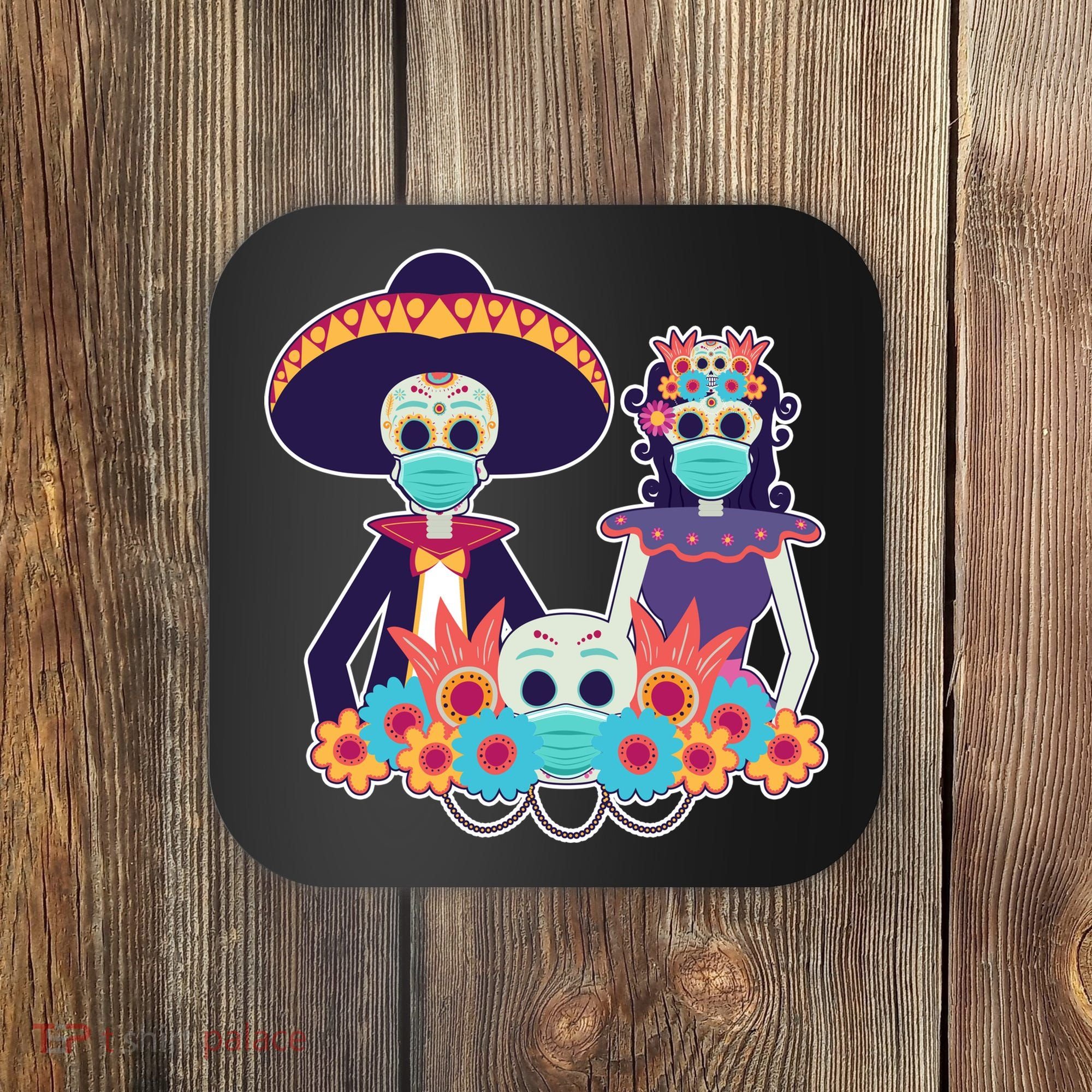 Day Of The Dead Dia De Los Muertos Quarantine Coaster