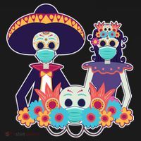 Day Of The Dead Dia De Los Muertos Quarantine Women's Hoodie thumb 2