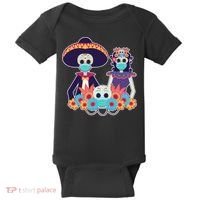 Day Of The Dead Dia De Los Muertos Quarantine Baby Bodysuit thumb 0