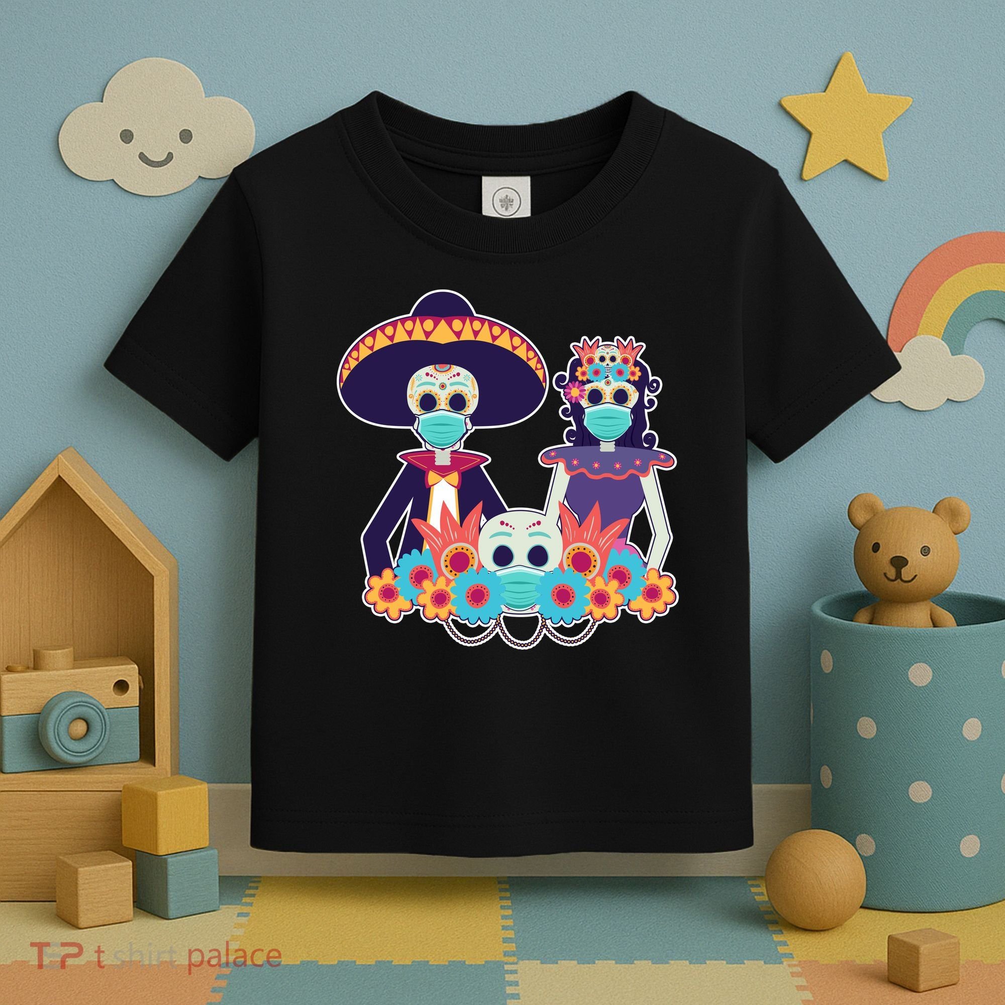 Day Of The Dead Dia De Los Muertos Quarantine Toddler T-Shirt