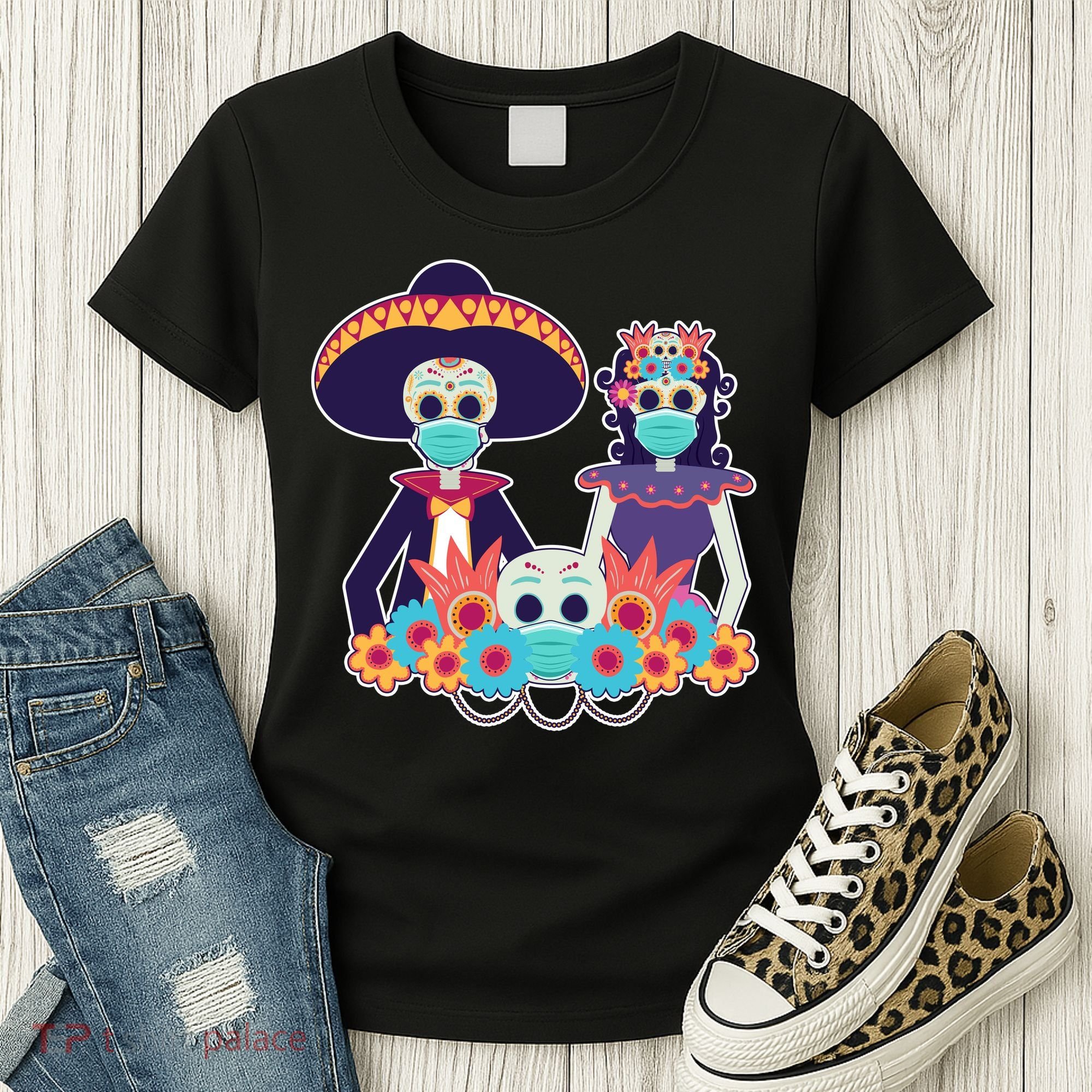 Day Of The Dead Dia De Los Muertos Quarantine Women's T-Shirt