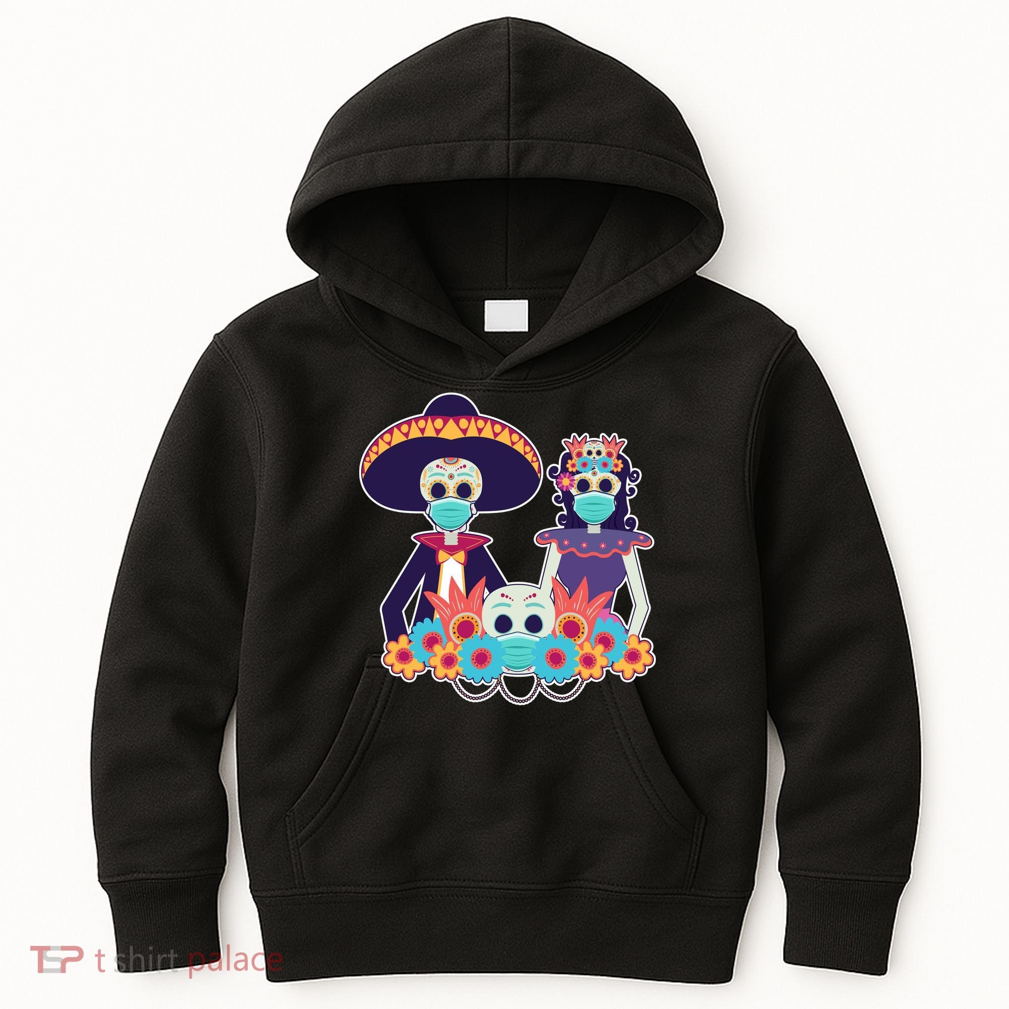Day Of The Dead Dia De Los Muertos Quarantine Kids Hoodie