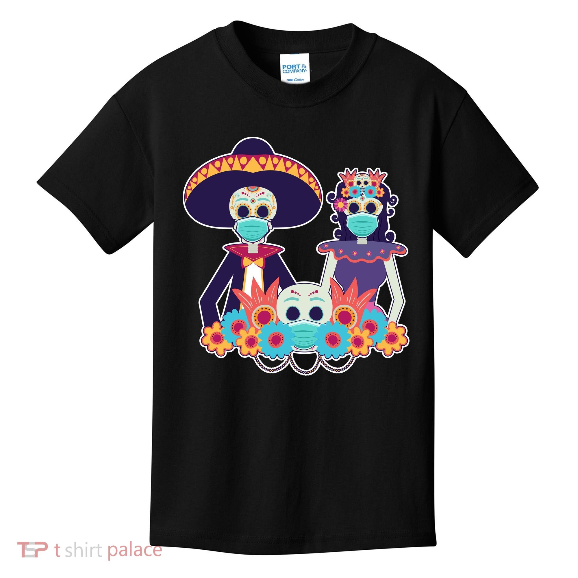 Day Of The Dead Dia De Los Muertos Quarantine Kids T-Shirt