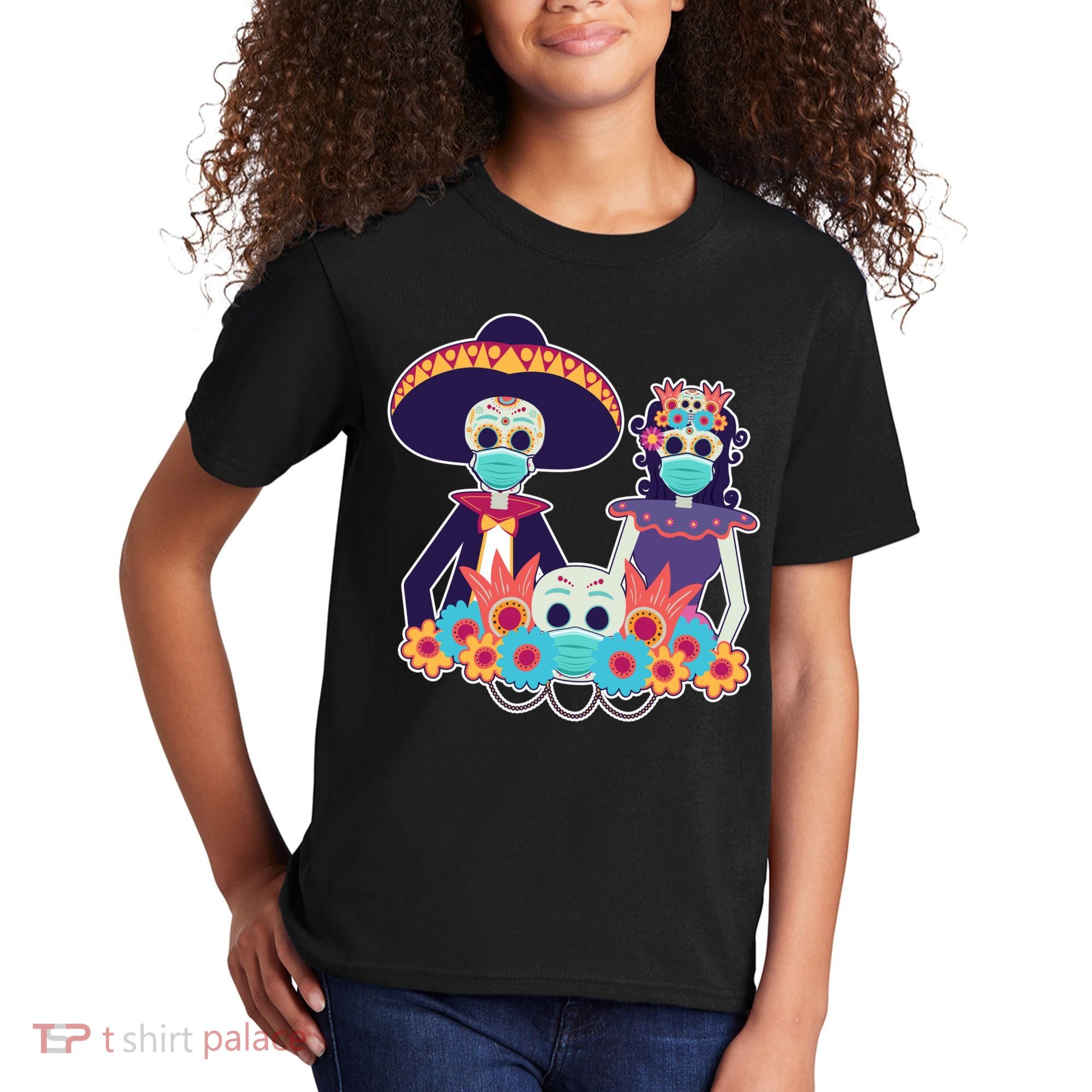 Day Of The Dead Dia De Los Muertos Quarantine Kids T-Shirt