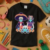 Day Of The Dead Dia De Los Muertos Quarantine Kids T-Shirt thumb 3