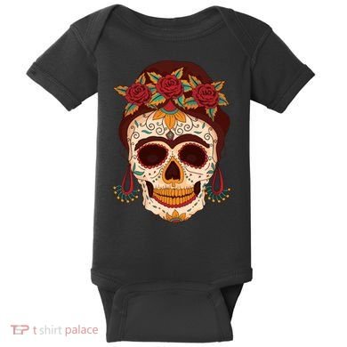 Day Of The Dead Female Baby Bodysuit