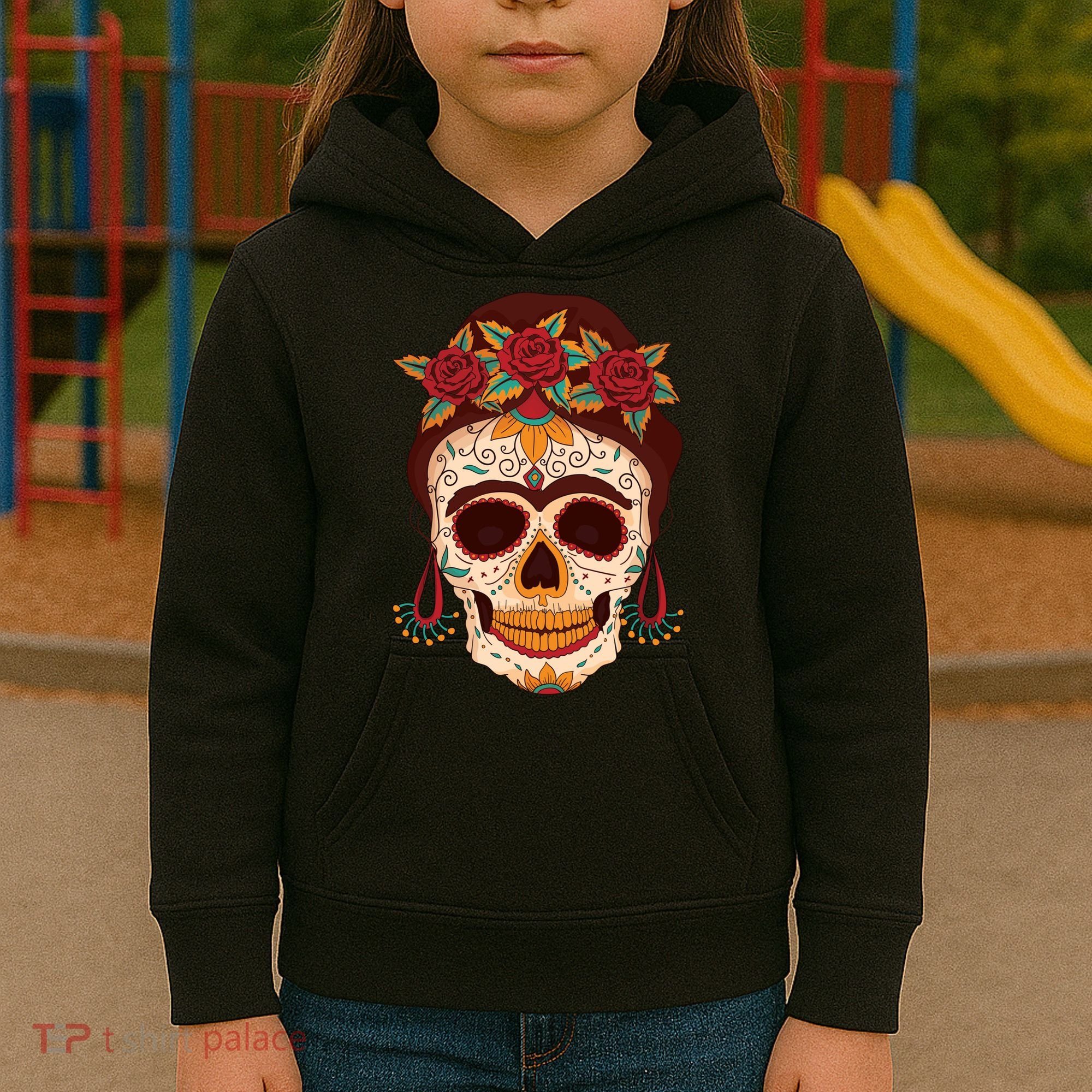 Day Of The Dead Female Kids Hoodie