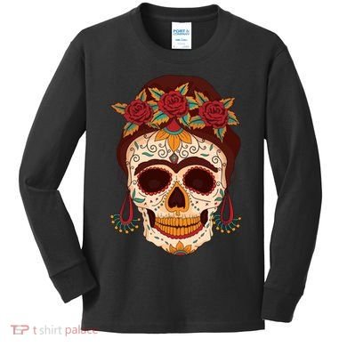 Day Of The Dead Female Kids Long Sleeve Shirt