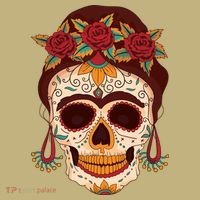 Day Of The Dead Female Button thumb 1