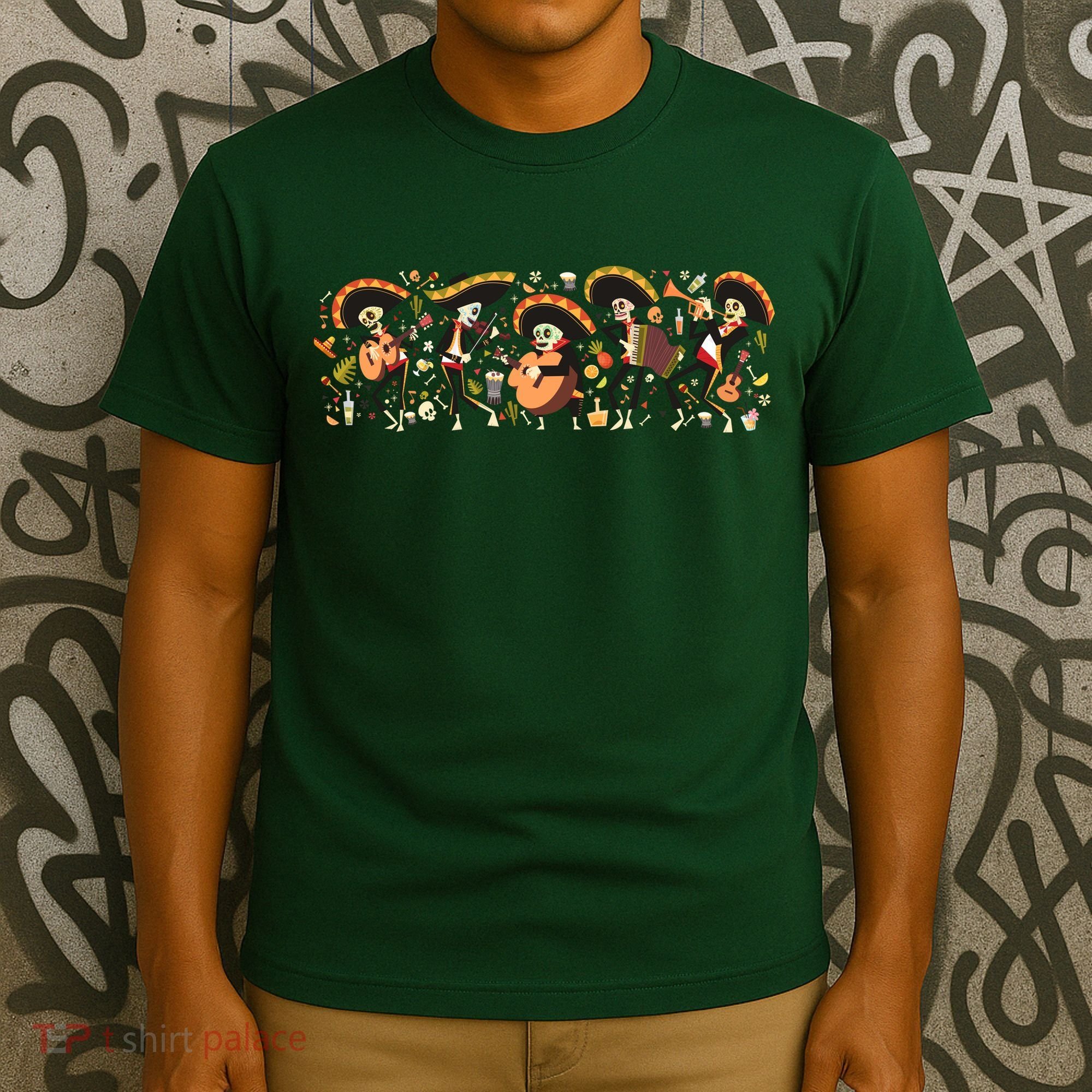 Day Of The dead Mariachi  T-Shirt