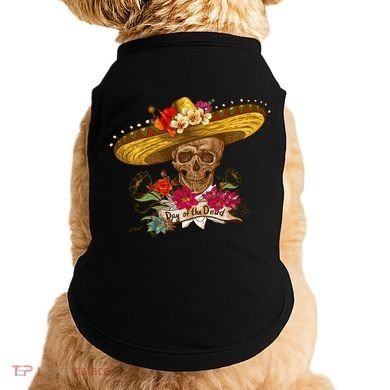 Day Of The Dead Mexican Skull Doggie Tank