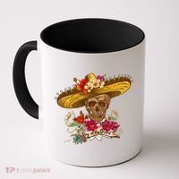 Day Of The Dead Mexican Skull Coffee Mug thumb 0