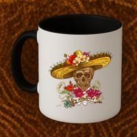 Day Of The Dead Mexican Skull Coffee Mug thumb 2
