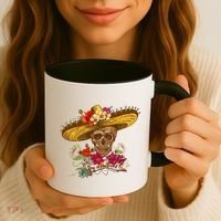Day Of The Dead Mexican Skull Coffee Mug thumb 3