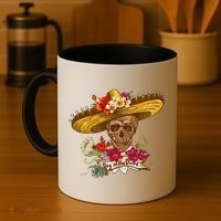 Day Of The Dead Mexican Skull Coffee Mug thumb 4