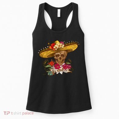 Day Of The Dead Mexican Skull Women's Tank Top