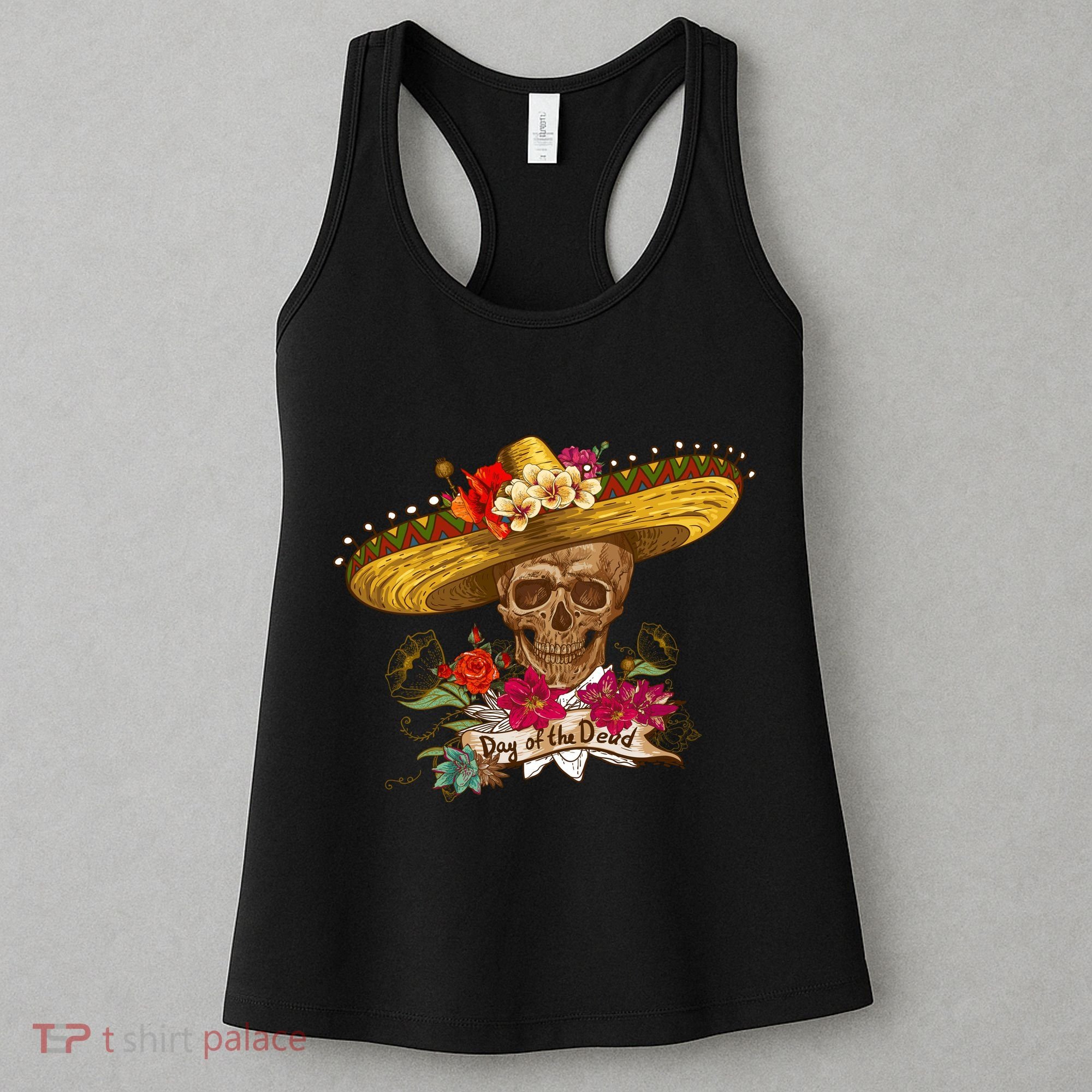 Day Of The Dead Mexican Skull Women's Tank Top
