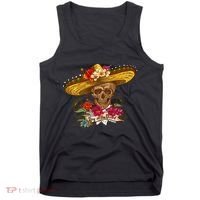 Day Of The Dead Mexican Skull Tank Top thumb 0